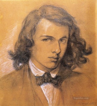 Dante Gabriel Rossetti Painting - Self Portrait Pre Raphaelite Brotherhood Dante Gabriel Rossetti